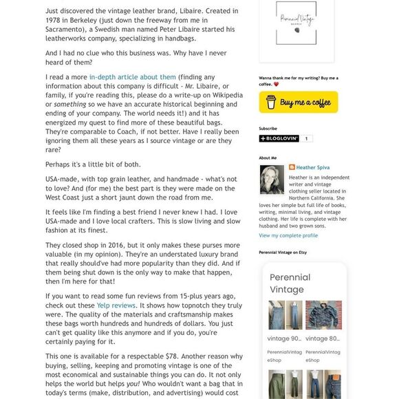 Libaire California Women's Crossbody Bag Brown7X2.5X10 VINTAGE - Picture 10 of 10